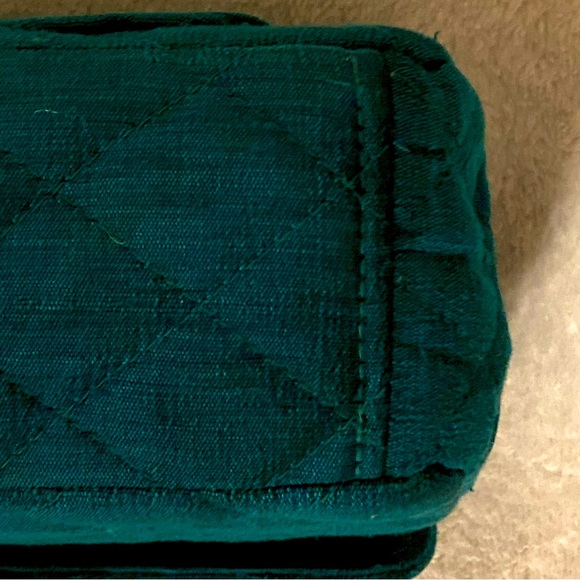 Vintage Star of Saigon Emerald Green Handwoven Raw Silk Purse - Picture 15 of 16
